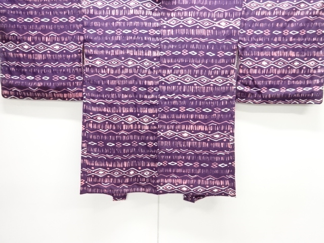 JAPANESE HAORI COAT / UNUSED GEOMETRIC PATTERN 